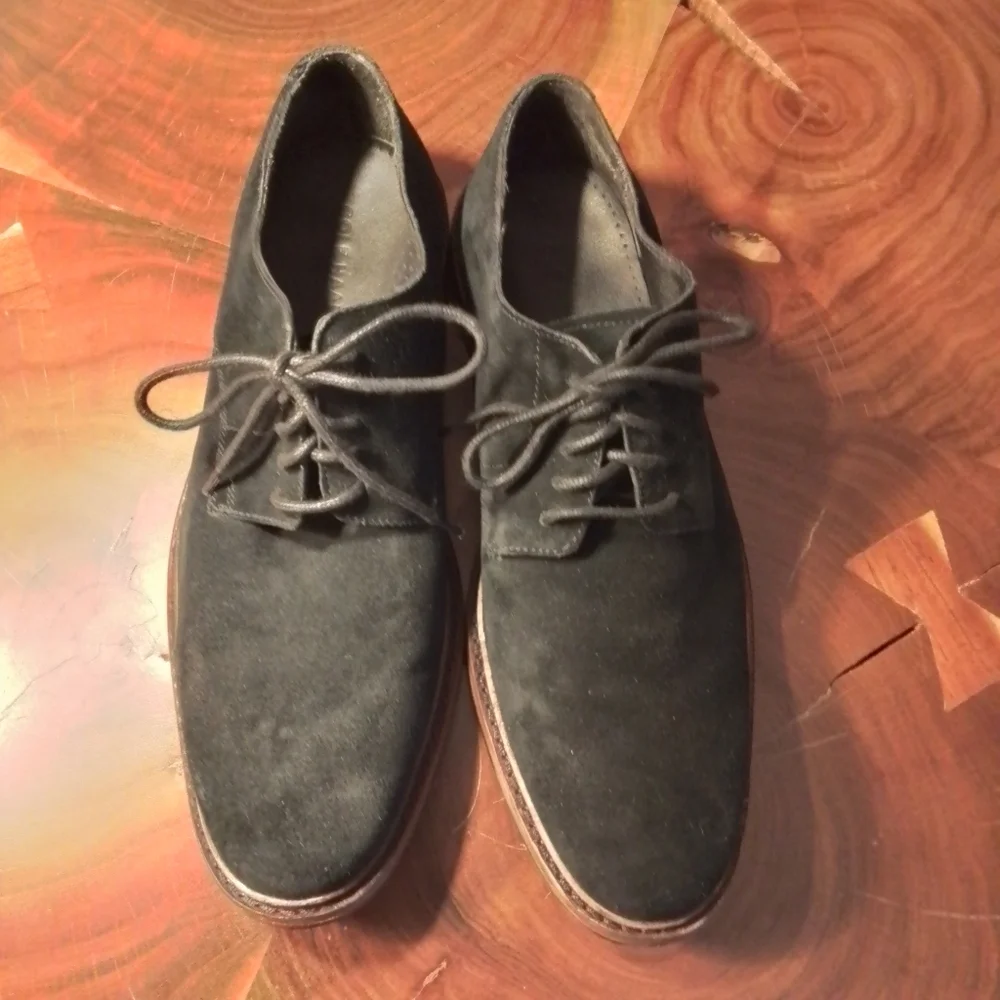 Cole Haan William Buck II Black Suede Oxford Shoes - 10.5 M